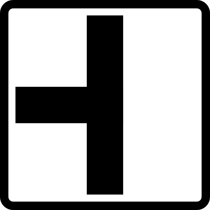 Dopravn znaka Tvar kiovatky 2a E 02a. Dopravn znaka Tvar kiovatky vyznauje skuten tvar kiovatky.