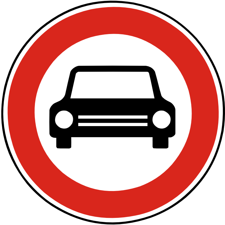 Dopravn znaka Zkaz vjezdu vech motorovch vozidel s vjimkou B 3a. Zkazov dopravn znaka Zkaz vjezdu vech motorovch vozidel s vjimkou motocykl bez postrannho vozku.