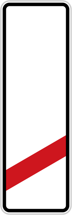 Dopravní značka Návěstní deska (80 m) A 31c. Výstražná značka Návěstní deska (80 m) předem upozorňuje na železniční přejezd.