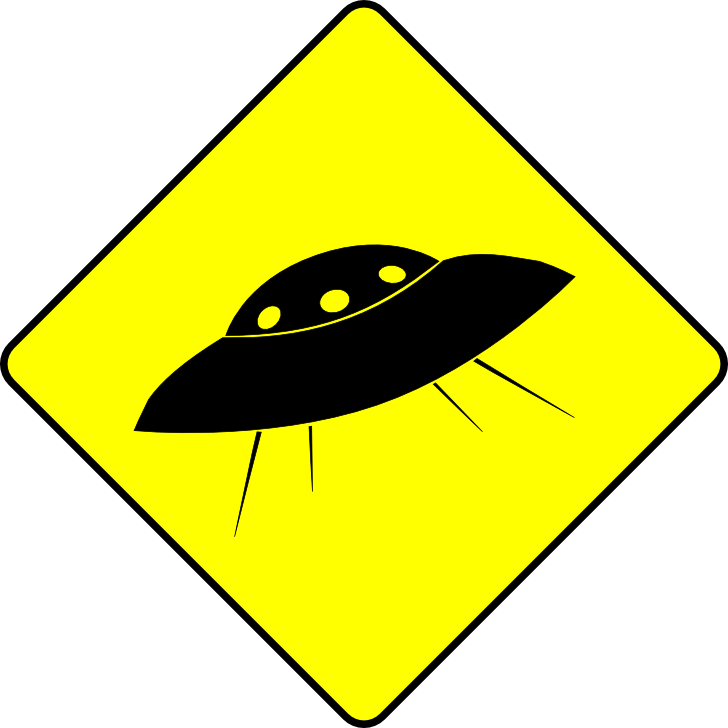 Znaka Pozor UFO . 