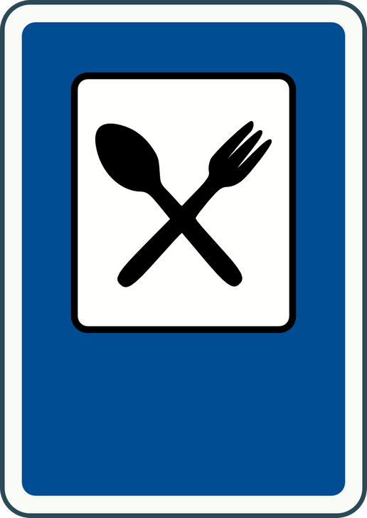 Dopravn znaka Restaurace IJ 11a. Dopravn znaka Restaurace.